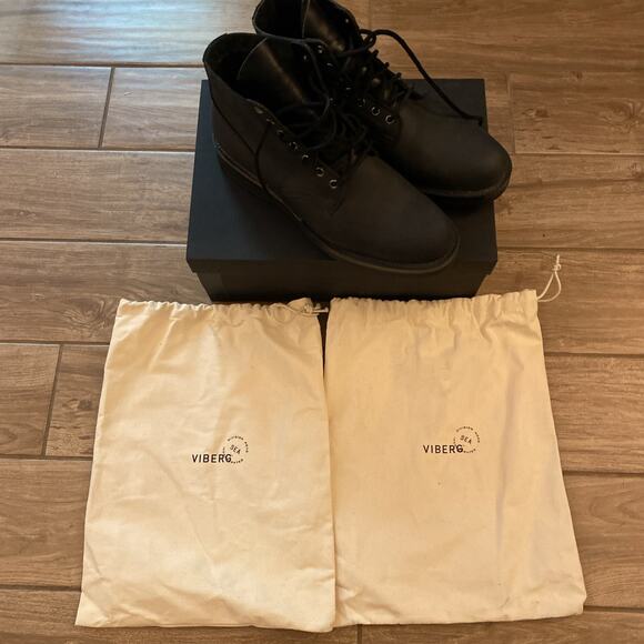 Viberg Boots Charcoal Chamois Service Boots 10.5 2030 Vibram 2060 Plain Toe - Picture 1 of 14